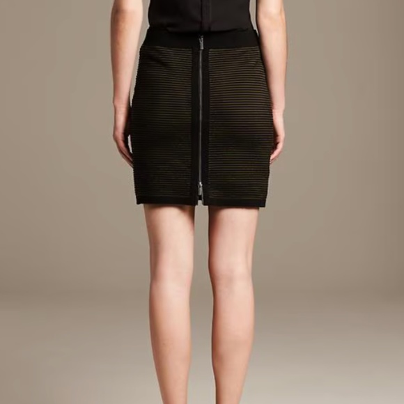 Banana Republic Striped Extra-Fine Merino Wool Skirt - women's size small - Picture 1 of 6